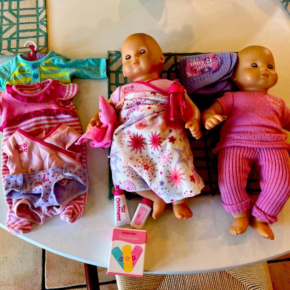Bitty Baby American Girl Doll twins and accessories